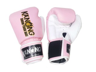 「Kanong」ボクシングキックボクシング用ボクシンググローブ : 褪紅