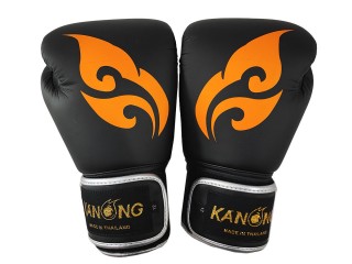 「Kanong」ボクシング グローブ、マイクロファイバー : タイウィングブラック