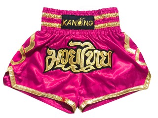 Kanong キックボクシングショーツ : KNS-121-暗いピンク