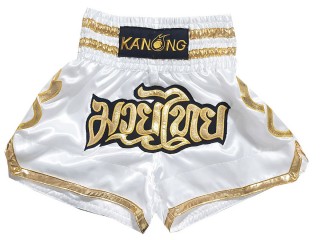 Kanong キックボクシングショーツ : KNS-121-白