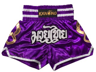 Kanong キックボクシングショーツ : KNS-143-紫