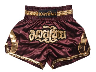 Kanong キックボクシングショーツ : KNS-144-あずき色