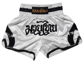 Kanong キックボクシングショーツ : KNS-144-白