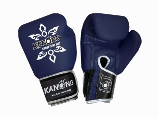 「Kanong」ボクシンググローブ 本革 : 紺/銀色