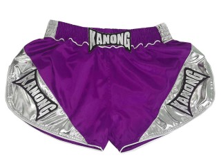 「Kanong」女子ボクシングショーツボクシングパンツ : KNSRTO-201-紫-銀色
