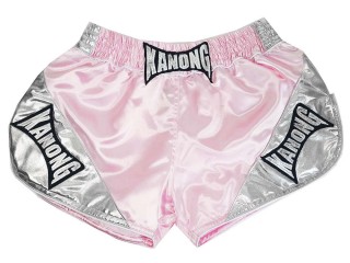 「Kanong」レトロなボクシングショーツ : KNSRTO-201-ピンク-銀色